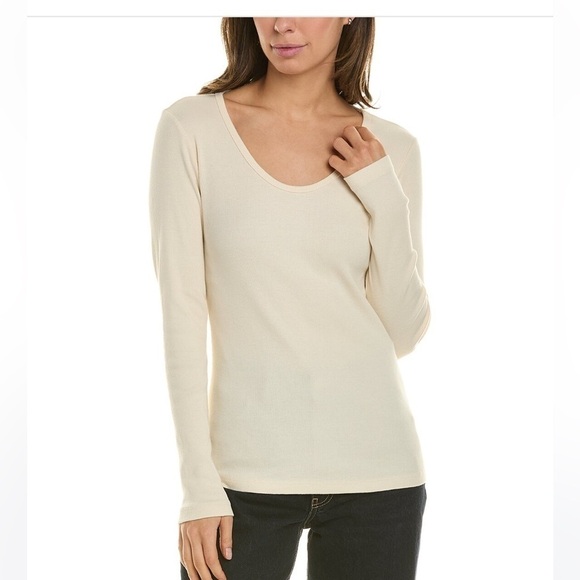 Standard James Perse SHEER SLUB LONG SLEEVE CREW size 3 - Picture 2 of 6